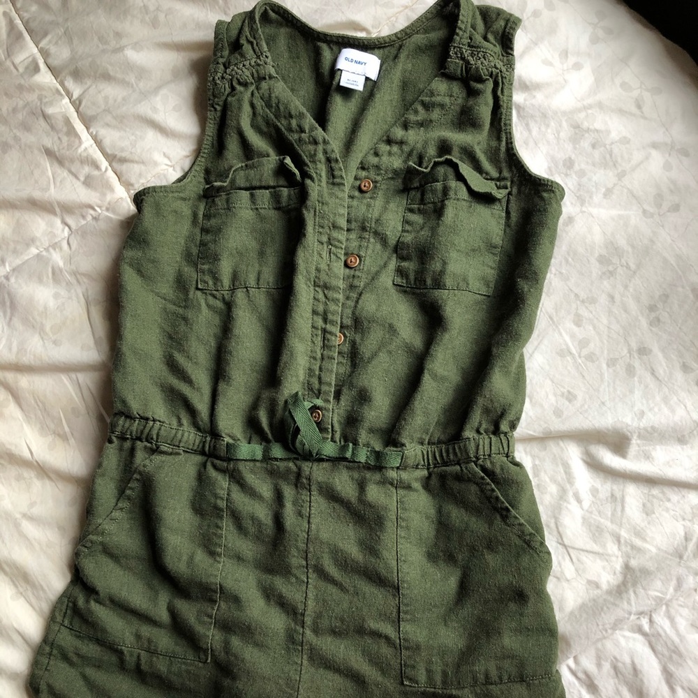 olive green romper
